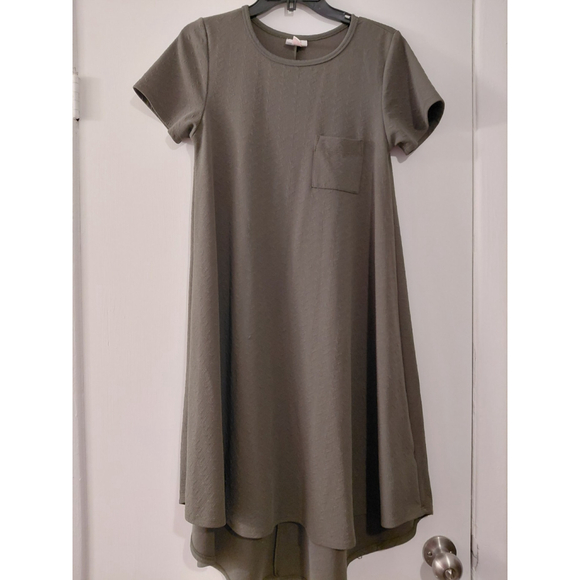 LuLaRoe Dresses & Skirts - NEW LuLaRoe Carly Swing Dress Women's Small Green Stretch Knit Casual Summer